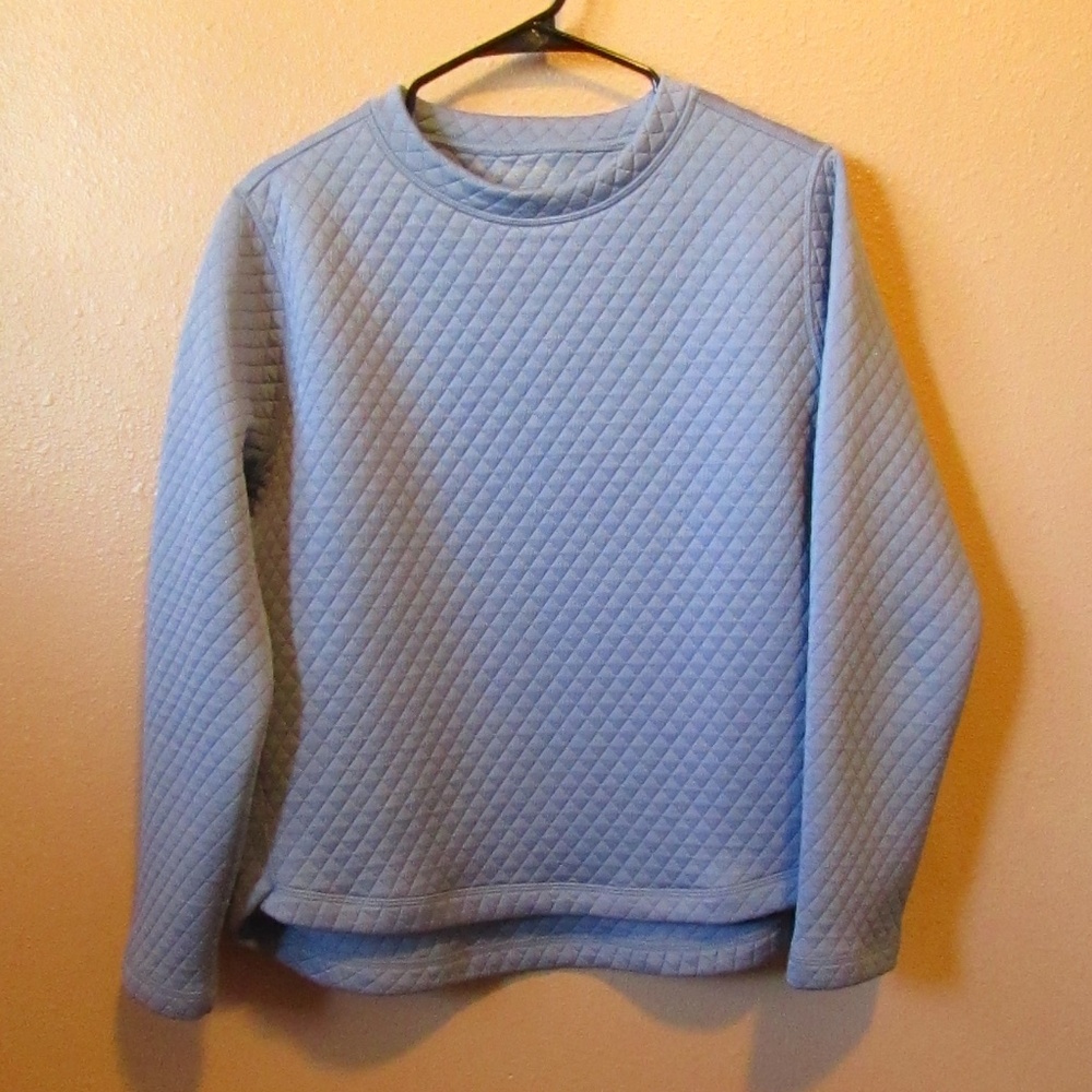 Eddie Bauer Light Blue Quilted Sweatshirt